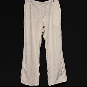 AMERICA | Breezy Linen Relaxed Pants | Natural Tan | 33 | Resort Ready Vacation